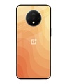 Shop Orange Curve Pattern Premium Glass Case for OnePlus 7T (Shock Proof, Scratch Resistant)-Front