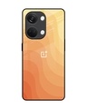 Shop Orange Curve Pattern Premium Glass Case for OnePlus Nord 3 5G (Shock Proof, Scratch Resistant)-Front