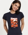 Shop Orange Hogwarts Slim Fit T-Shirt-Front