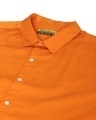 Shop Orange Plus Size Solid Half Sleeve Shirt