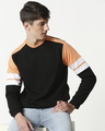 Shop Orange Rush Colorblock Fleece Sweatshirt-Front