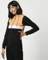 Shop Orange Rush Colorblock Fleece Zipper Hoodie-Design