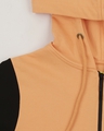 Shop Orange Rush Colorblock Fleece Zipper Hoodie