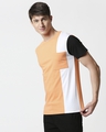Shop Orange Rush Colorblock Half Sleeves T-Shirt-Full