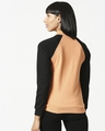 Shop Orange Rush Contrast Sleeves Panel Zipper Hoodie-Full