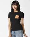 Shop Orange Rush Pocket Half Sleeves T-Shirt-Design