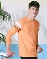 Shop Orange Rush Sports Trim Full Sleeves-Front