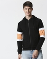 Shop Orange Rush Sports Trim Zipper Hoodie-Design