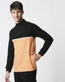 Shop Orange Rush Turtle Neck Zipper Fleece Sweatshirt-Full