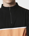 Shop Orange Rush Turtle Neck Zipper Fleece Sweatshirt