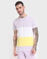 Shop Men's Orchid Petal Color Block T-shirt-Front