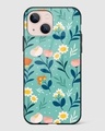 Shop Organic Flat Pressed Floral Premium Glass Case for Apple iPhone 15 Plus-Front