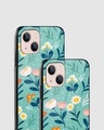 Shop Organic Flat Pressed Floral Premium Glass Case for Apple iPhone 15 Plus-Design