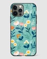 Shop Organic Flat Pressed Floral Premium Glass Case for Apple iPhone 15 Pro-Front