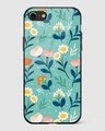 Shop Organic Flat Pressed Floral Premium Glass Case for Apple iPhone SE 2020-Front