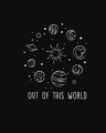 Shop Out Of The World Half Sleeve Printed T-Shirt Black