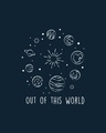 Shop Out Of The World Half Sleeve Printed T-Shirt Navy Blue
