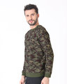 Shop Outdoor Green Camouflage Crew Neck Sweatshirt-Design