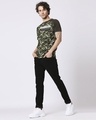 Shop Outlaws & Outsiders Half Sleeve Raglan Camo T-Shirt Olive Camo-Design