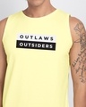 Shop Outlaws & Outsiders Round Neck Vest Vax Yellow-Front
