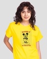 Shop Overrated Boyfriend T-Shirt (DL) Pineapple Yellow-Front