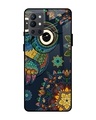 Shop Owl Art Printed Premium Glass Cover For OnePlus 9R (Impact Resistant, Matte Finish)-Front
