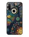 Shop Owl Art Printed Premium Glass Cover For Xiaomi Mi A3 (Impact Resistant, Matte Finish)-Front