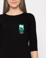 Shop Owl Dnd Round Neck 3/4th Sleeve T-Shirt-Front