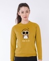 Shop Owl Headphones Fleece Light Sweatshirt-Front