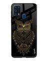 Shop Owl Printed Premium Glass Cover for Samsung Galaxy M31 (Shock Proof, Lightweight)-Front