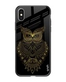 Shop Owl Printed Silicon Glass Cover for Apple iPhone X (Light Weight, Impact Resistant)-Front