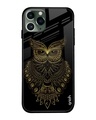 Shop Owl Printed Silicon Glass Cover For iPhone 11 Pro Max (Light Weight, Impact Resistant)-Front