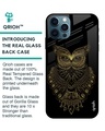 Shop Owl Printed Silicon Glass Cover For iPhone 12 Pro (Light Weight, Impact Resistant)-Design