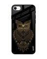 Shop Owl Printed Silicon Glass Cover For iPhone SE 2022 (Light Weight, Impact Resistant)-Front