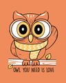 Shop Owl You Need Is Love Boyfriend T-Shirt-Full