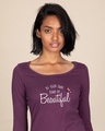 Shop Own Kind Of Beautiful Scoop Neck Full Sleeve T-Shirt-Front