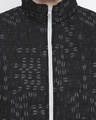 Shop Men's Black Geometric Print Reversible Jacket