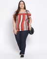 Shop Women's Plus Size Multicolor Striped Round Neck Top