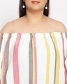 Shop Women's Plus Size Multicolor Striped Off Shoulder Top