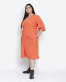 Shop Women's Orange Regular Fit Dress