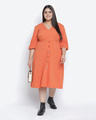 Shop Women's Orange Regular Fit Dress-Design