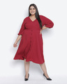 Shop Women's Red Regular Fit Dress-Design