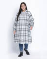 Shop Women's White Checkered Regular Fit Kurta-Front