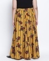 Shop Women's Yellow Floral Print Relaxed Fit Plus Size Skirt-Design