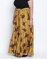Shop Women's Yellow Floral Print Relaxed Fit Plus Size Skirt-Full