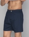 Shop Pack of 2 Men's Midnight Blue & Ash Grey Boxers-Full