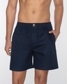 Shop Pack of 2 Men's Midnight Blue & Black Knight Boxers-Design