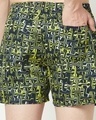 Shop Pack of 2 Men's Black & Blue All Over Printed Boxers