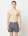 Shop Pack of 2 Men's Blue Checked Boxers-Design