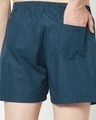 Shop Pack of 2 Men's Grey & Blue Checked Boxers